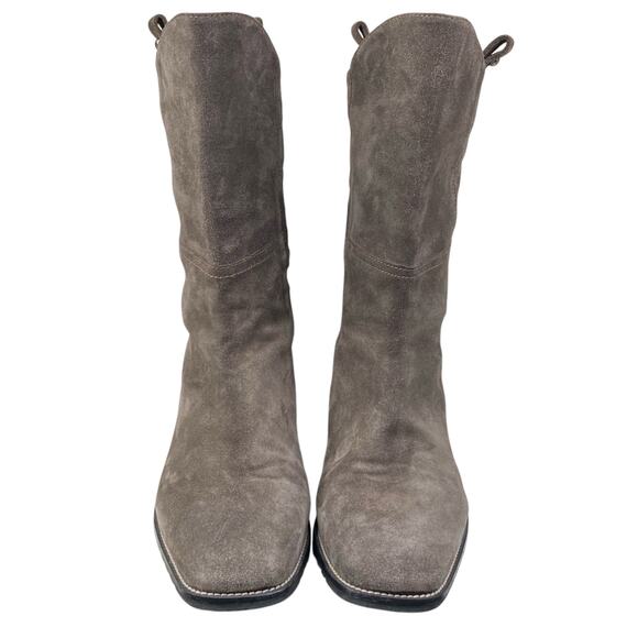 Stuart Weitzman Women’s Actnatural Gray Suede Pull On Ankle Boot Size US 9 - Picture 7 of 13